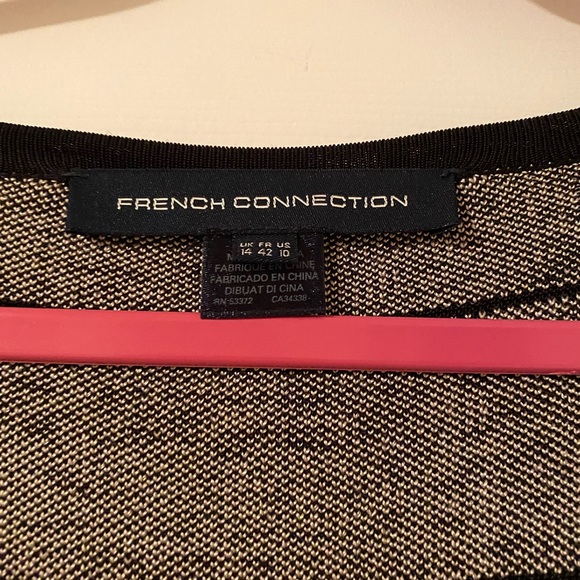 French connection black and beige band dress 10 - Picture 6 of 7